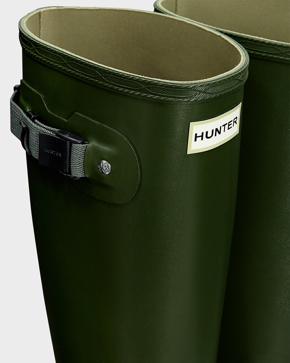 Mens Hunter Norris Field - Tall Rain Boots Green - 2450-YVBJI